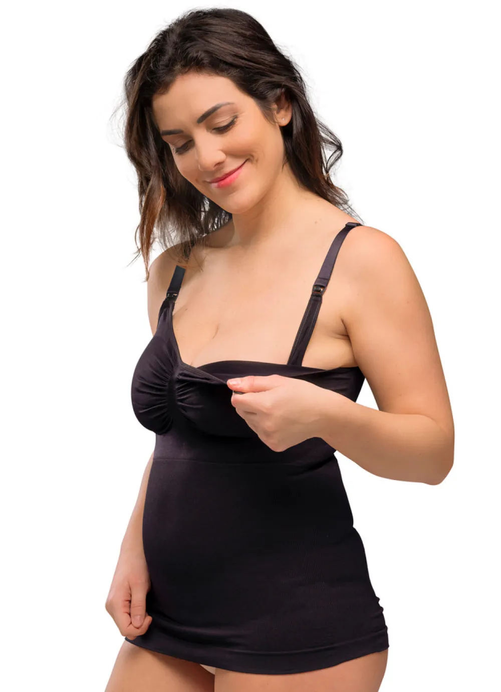 Carriwell Sømløs Ammetop Med Shapewear - Sort- Amme Bh'Er|Overdele