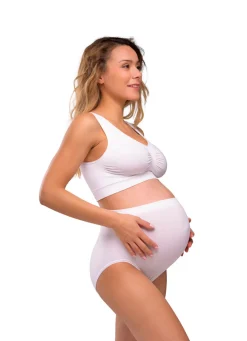 Carriwell Sømløs Graviditets BH - Hvid- Amme Bh'Er