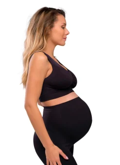 Carriwell Sømløs Graviditets BH - Sort- Amme Bh'Er|Overdele