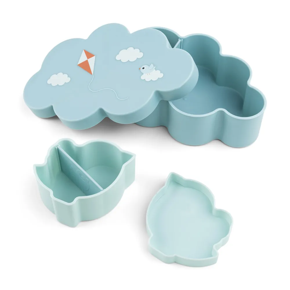 Done By Deer Snack & madkasse m/drikkedunk Playground Blå- Madkasser & Drikkedunke