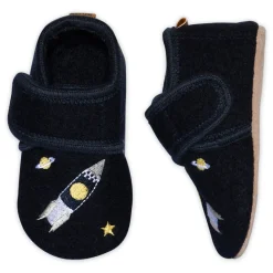 Melton Space uld slippers - Marine- Uld Hjemmesko