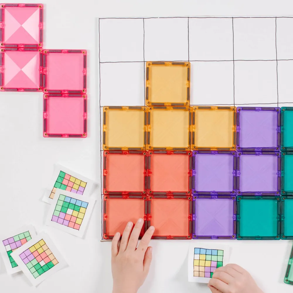 CONNETIX Square Pack - magnetsæt 40 dele - pastel- Magnetlegesæt