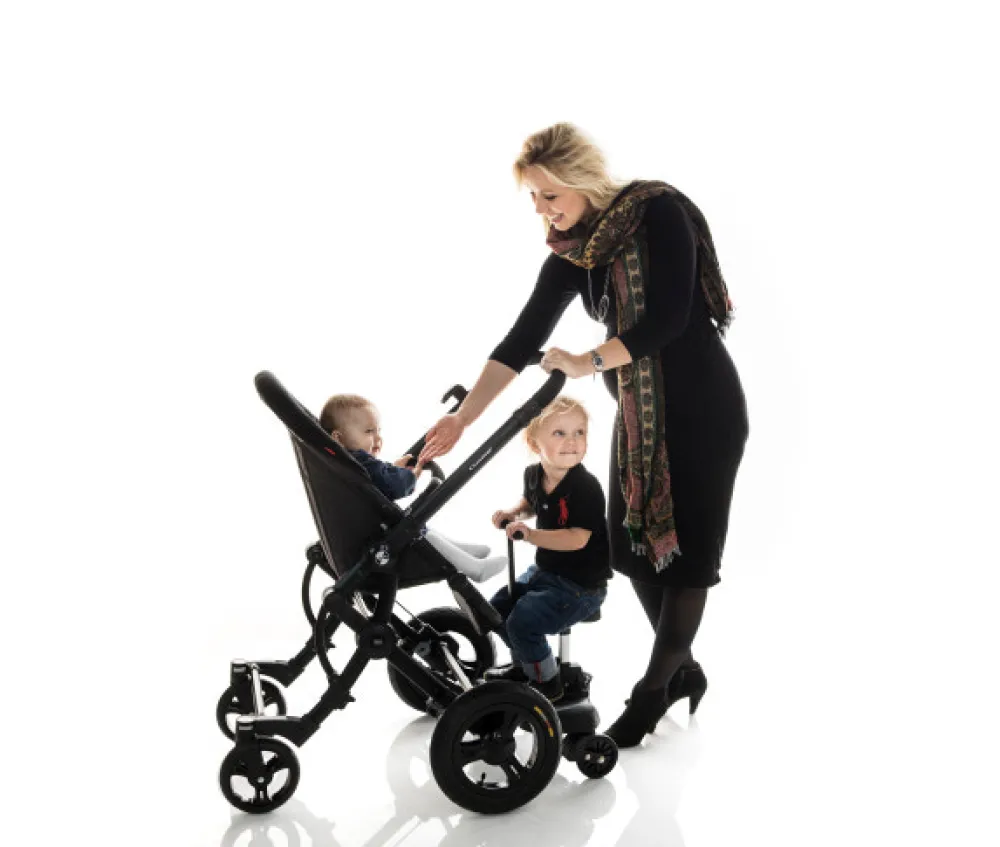 Bumprider Søskendebræt Med Sæde - Sort- Ståbræt