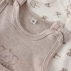 BeKids Sæt m. Body Langærmet+Overall - 2350- Bodysæt|Heldragter M. Fod