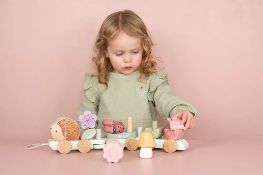 Little Dutch Stabeltog Pindsvin Fairy Garden- Trælegetøj|Trækdyr