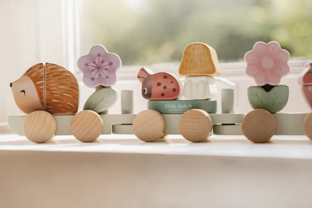 Little Dutch Stabeltog Pindsvin Fairy Garden- Trælegetøj|Trækdyr