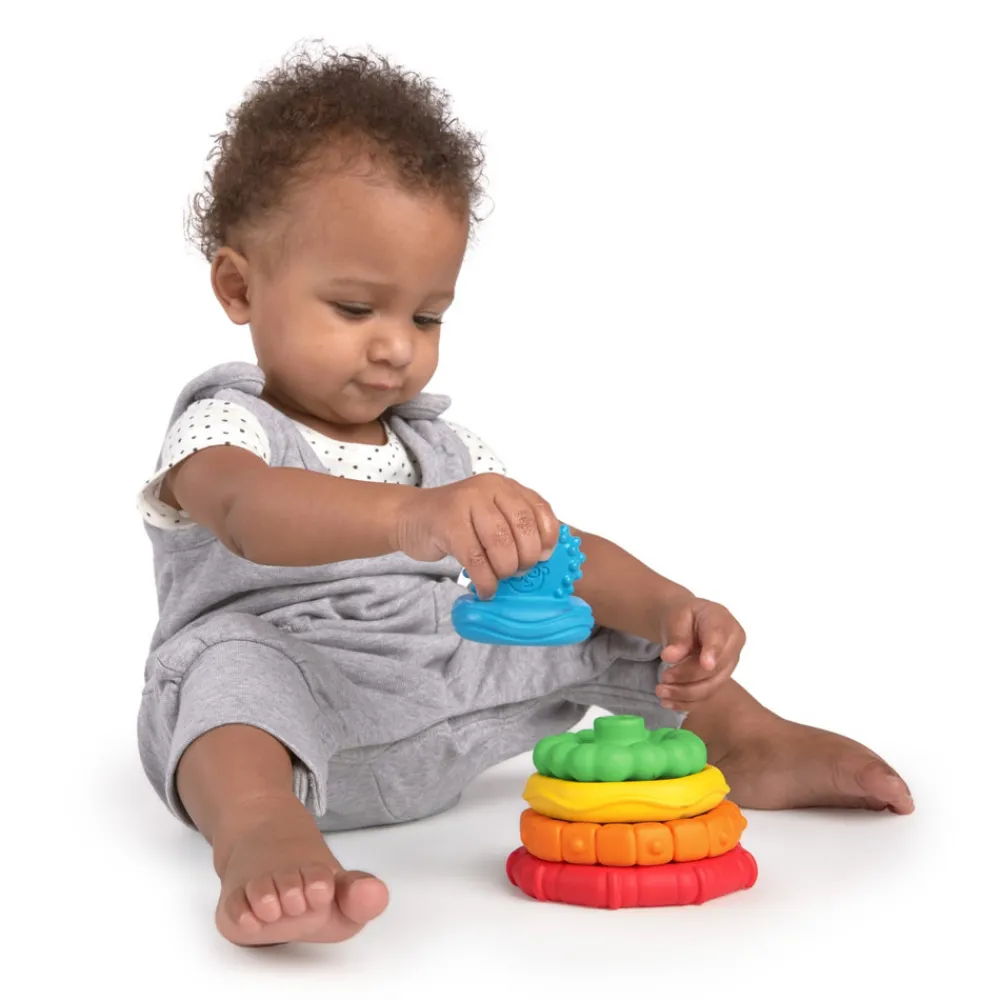 Baby Einstein Stack & Teethe Multi-tekstur legesæt m. bideringe- Stabelklodser