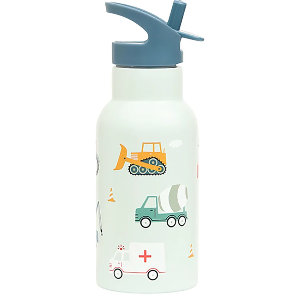 A Little Lovely Company Stainless steel drink bottle: Vehicles- Madkasser & Drikkedunke
