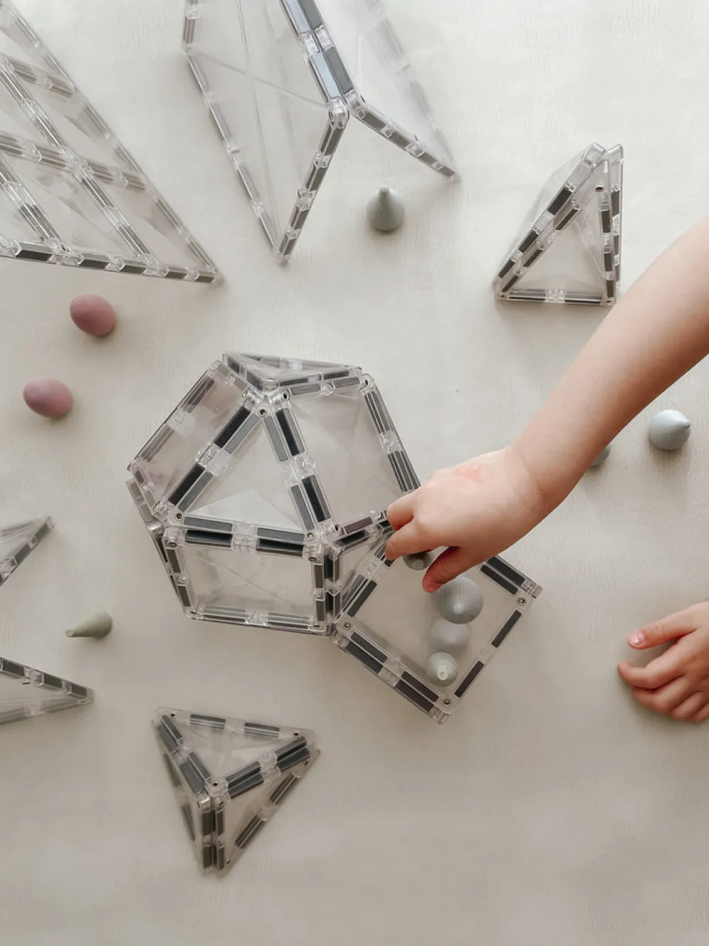 CONNETIX Starter Pack - magnetsæt 34 dele - clear- Magnetlegesæt