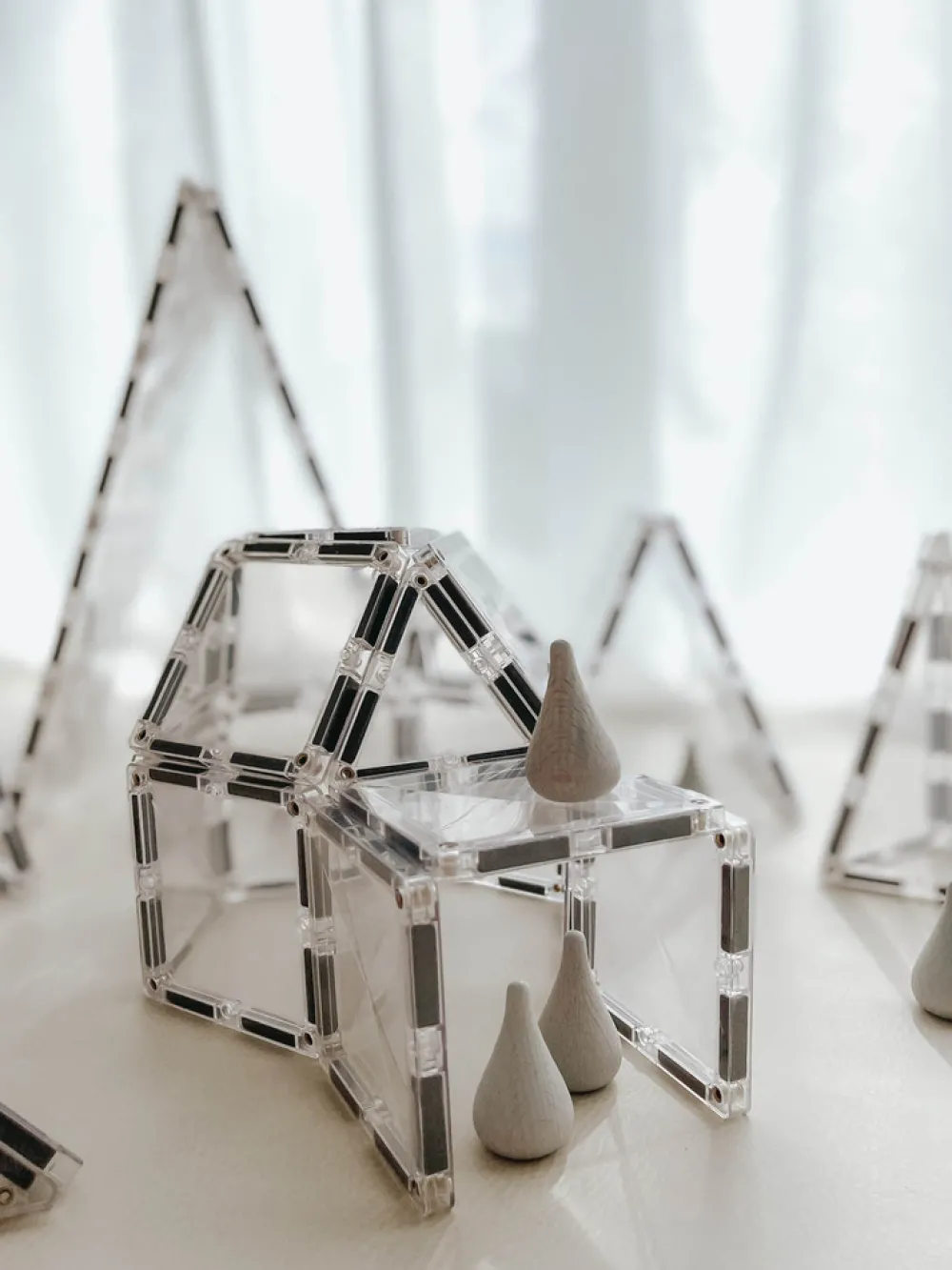 CONNETIX Starter Pack - magnetsæt 34 dele - clear- Magnetlegesæt