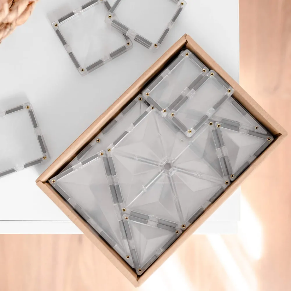 CONNETIX Starter Pack - magnetsæt 34 dele - clear- Magnetlegesæt