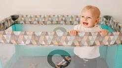 Lionelo Stefi kravlegrå grå - multicolor-Børn Rejsesenge & Kravlegårde