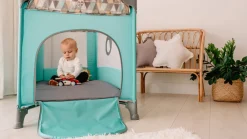 Lionelo Stefi kravlegrå grå - multicolor-Børn Rejsesenge & Kravlegårde