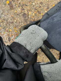 KongWalther Østerbro handsken - black strips- Vognhandsker