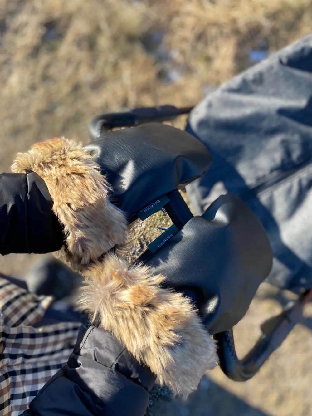 KongWalther Østerbro handsker - sort fur- Vognhandsker