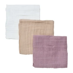 Pippi Stofble (3-pack) - Quail, 65x65-Børn Stofbleer & Klude|Stofbleer