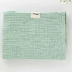 TISU Stofbleer muslin sæt, lysegrøn + lyseblå-Børn Stofbleer