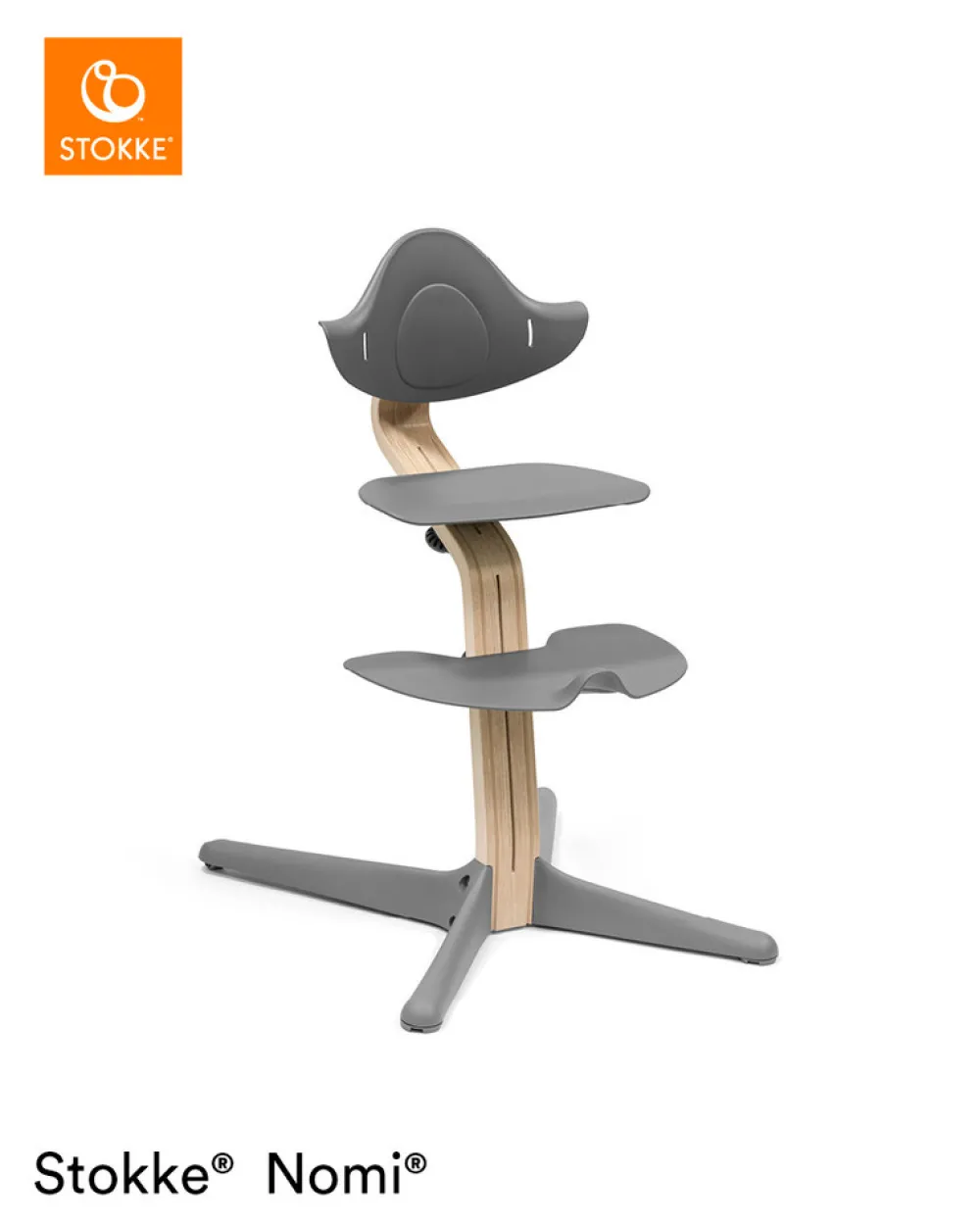 Stokke Nomi Stol - Natural Grey-Børn Højstole Uden Tilbehør