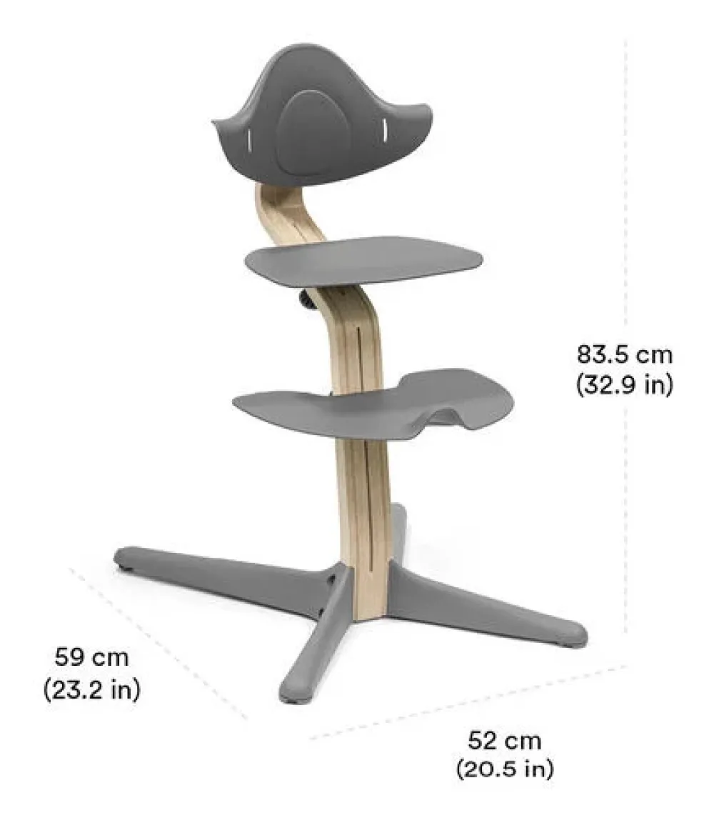 Stokke Nomi Stol - walnut grey-Børn Højstole Uden Tilbehør