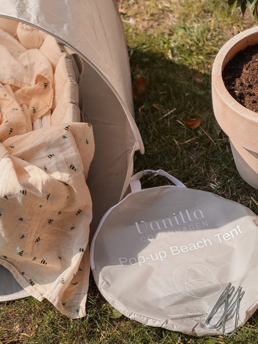 Vanilla COPENHAGEN Strandtelt Sleep - Pop Up - Oyster Grey - UV50+- Uv-Telte