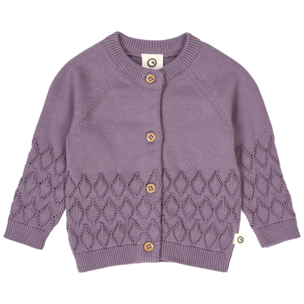 Müsli Strikket Cardigan - Lilac fog- Cardigans, Veste & Trøjer