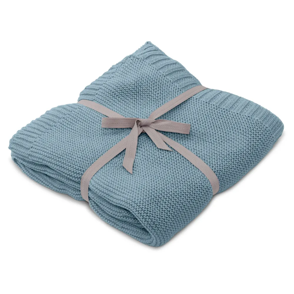 Vanilla COPENHAGEN Striktæppe - Misty Blue - økologisk-Børn Tæpper
