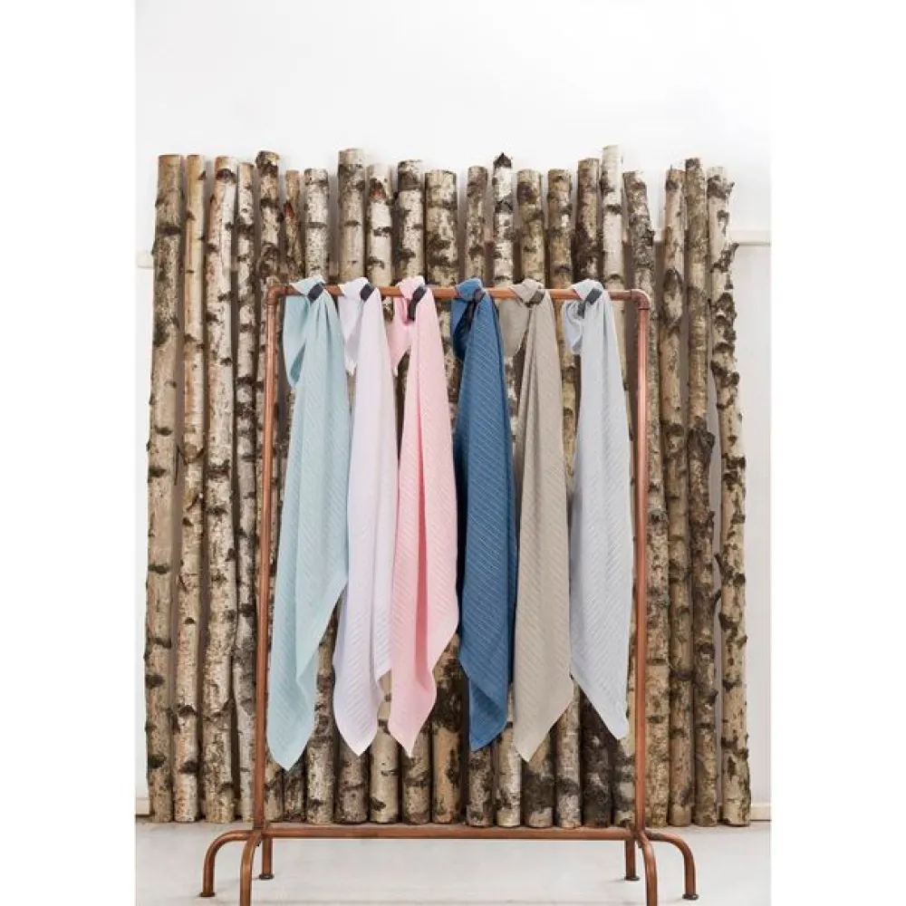 VINTER & BLOOM Striktæppe, bomuld, Hvid-Børn Tæpper