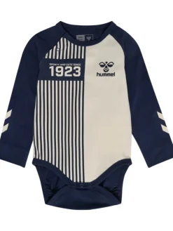 hummel Stripy body langærmet - black iris- Bodystocking Langærmet