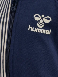 hummel Stripy zip jakke - black iris- Cardigans, Veste & Trøjer