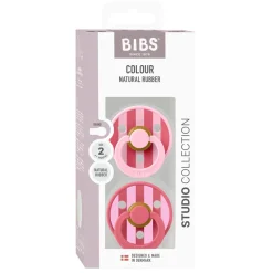 BIBS Studio Colour 2 pk Block Latex str. 2 Baby Pink Coral Mix- Sutter