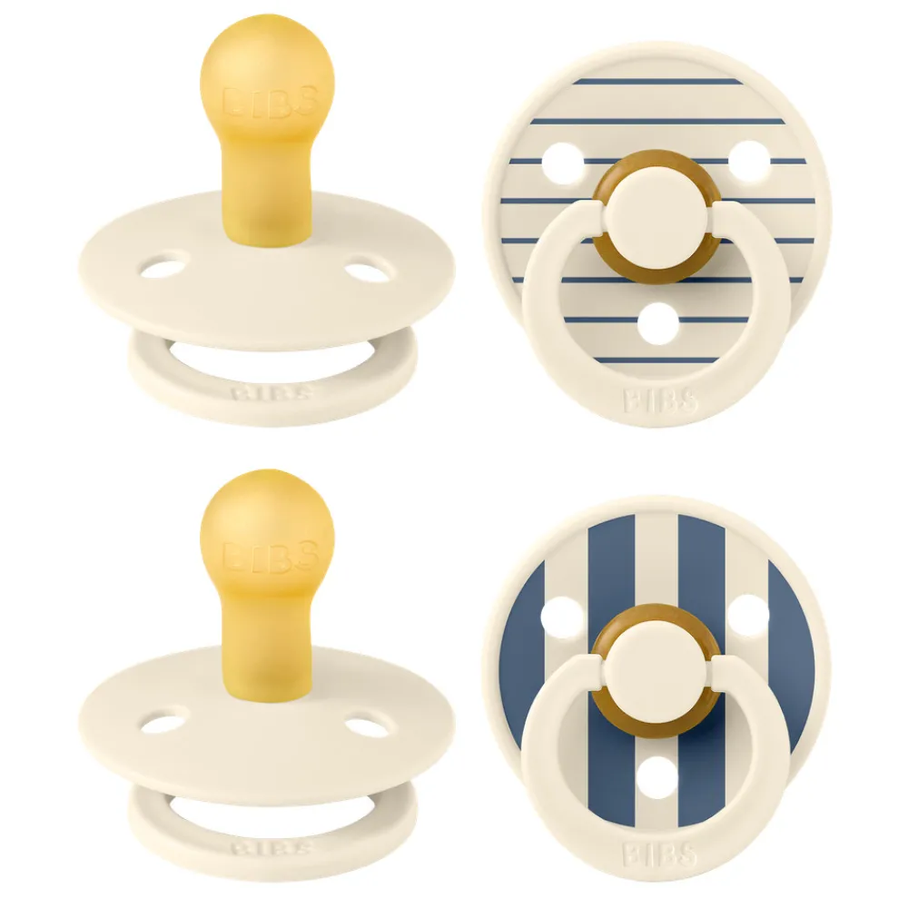 BIBS Studio Colour Sut 4pk Latex Str 1 - Pin Ivory/Blue- Sutter