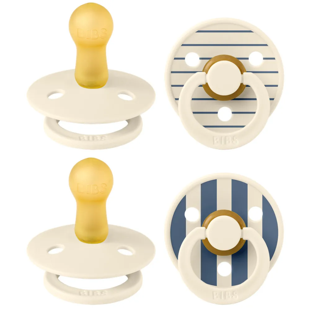 BIBS Studio Colour Sut 4pk Latex Str 2 - Pin Ivory/Blue- Sutter