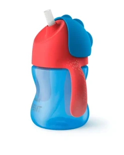 Philips Avent Sugerørskop 200 ml. blå/rød- Madkasser & Drikkedunke