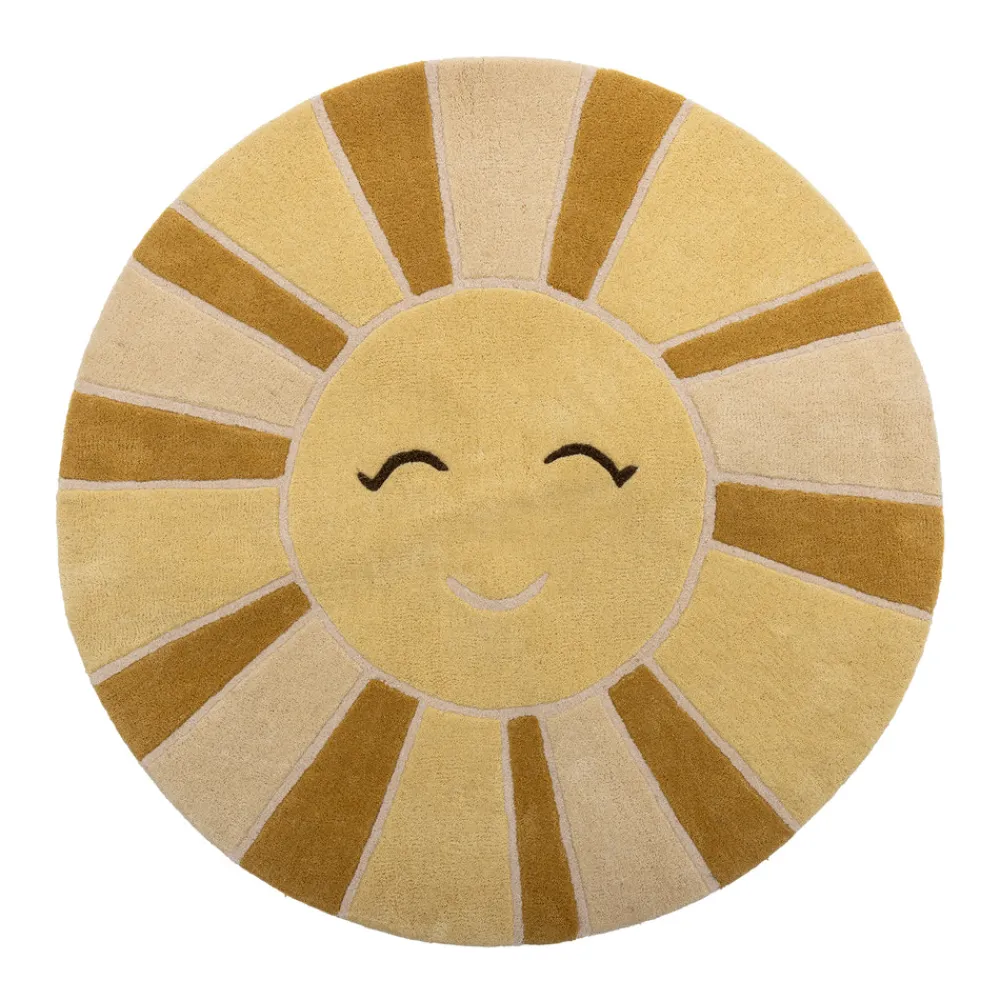 Bloomingvillemini Sun Tæppe, Gul, Uld-Børn Gulvtæpper