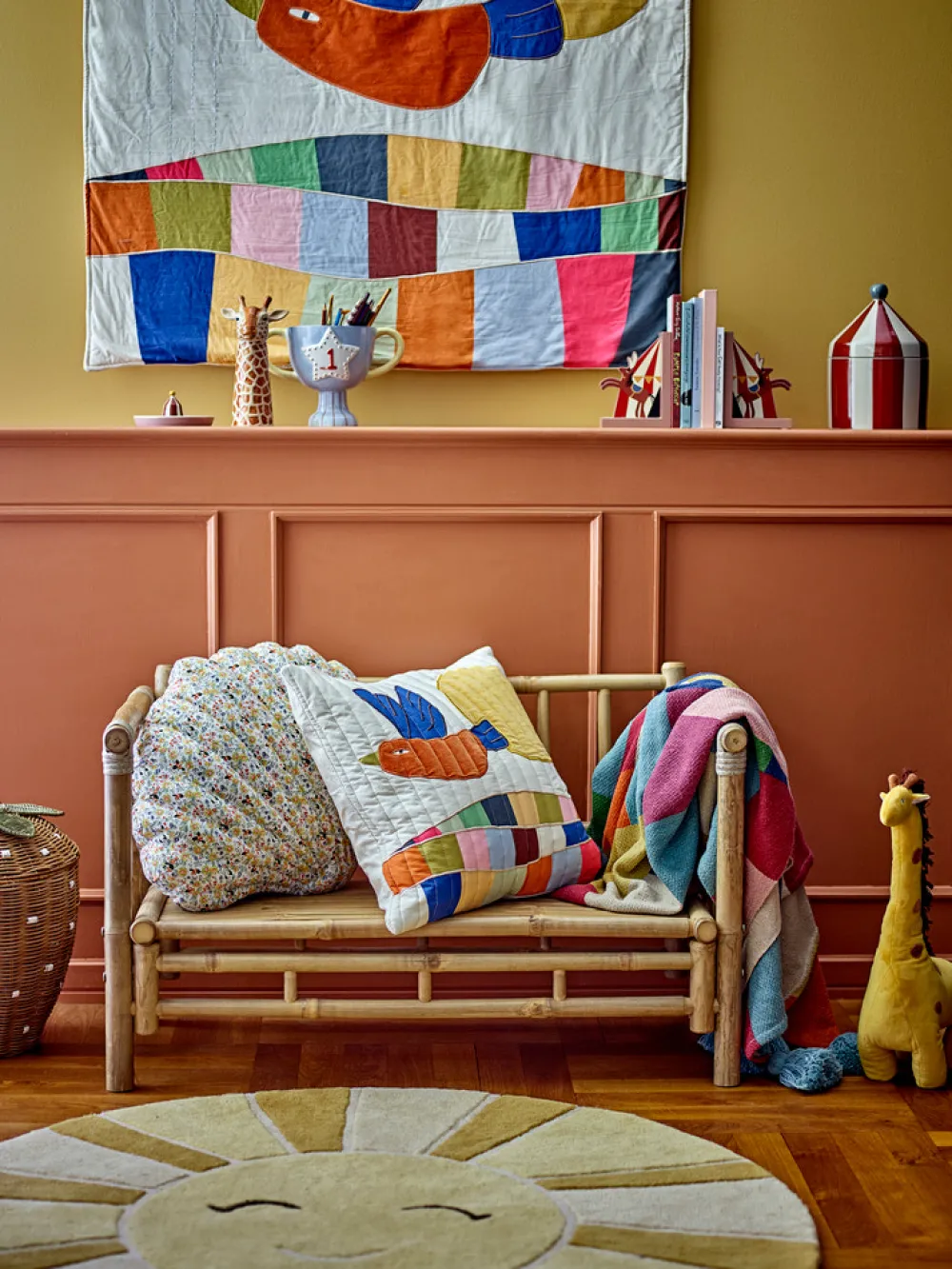 Bloomingvillemini Sun Tæppe, Gul, Uld-Børn Gulvtæpper