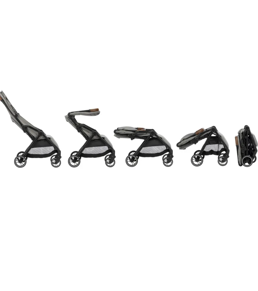 Sunlite mineral gray- Klapvogne Med Flade Sæder