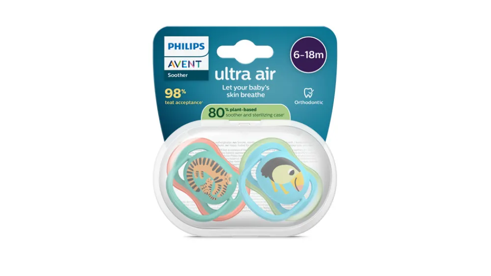 Philips Avent Sut Ultra air, 6-18 m, blå/turkis- Sutter