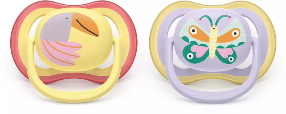 Philips Avent Sut Ultra air, 0-6 m, lyslilla/lysegul- Sutter