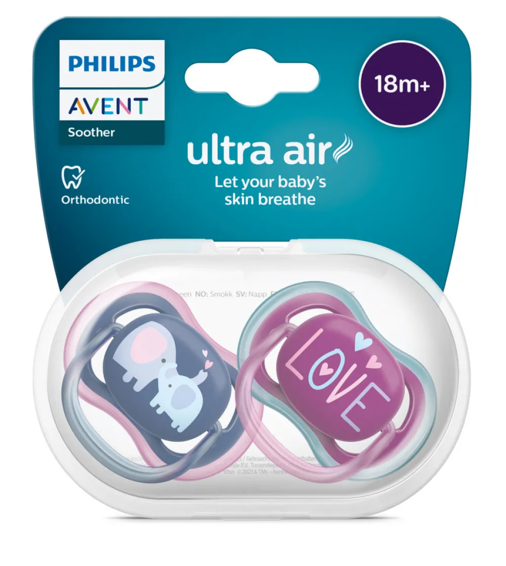 Philips Avent Sut, Ultra Air 18 mdr+. 2-pk- Sutter
