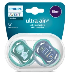 Philips Avent Sut, Ultra Air 18 mdr+. 2-pk- Sutter