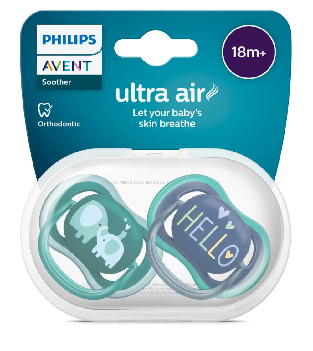 Philips Avent Sut, Ultra Air 18 mdr+. 2-pk- Sutter