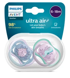 Philips Avent Sut, Ultra Air 6-18 mdr. 2-pk- Sutter