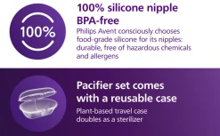 Philips Avent Sut Ultra air, Nat, 0-6 m, gul/lilla- Sutter