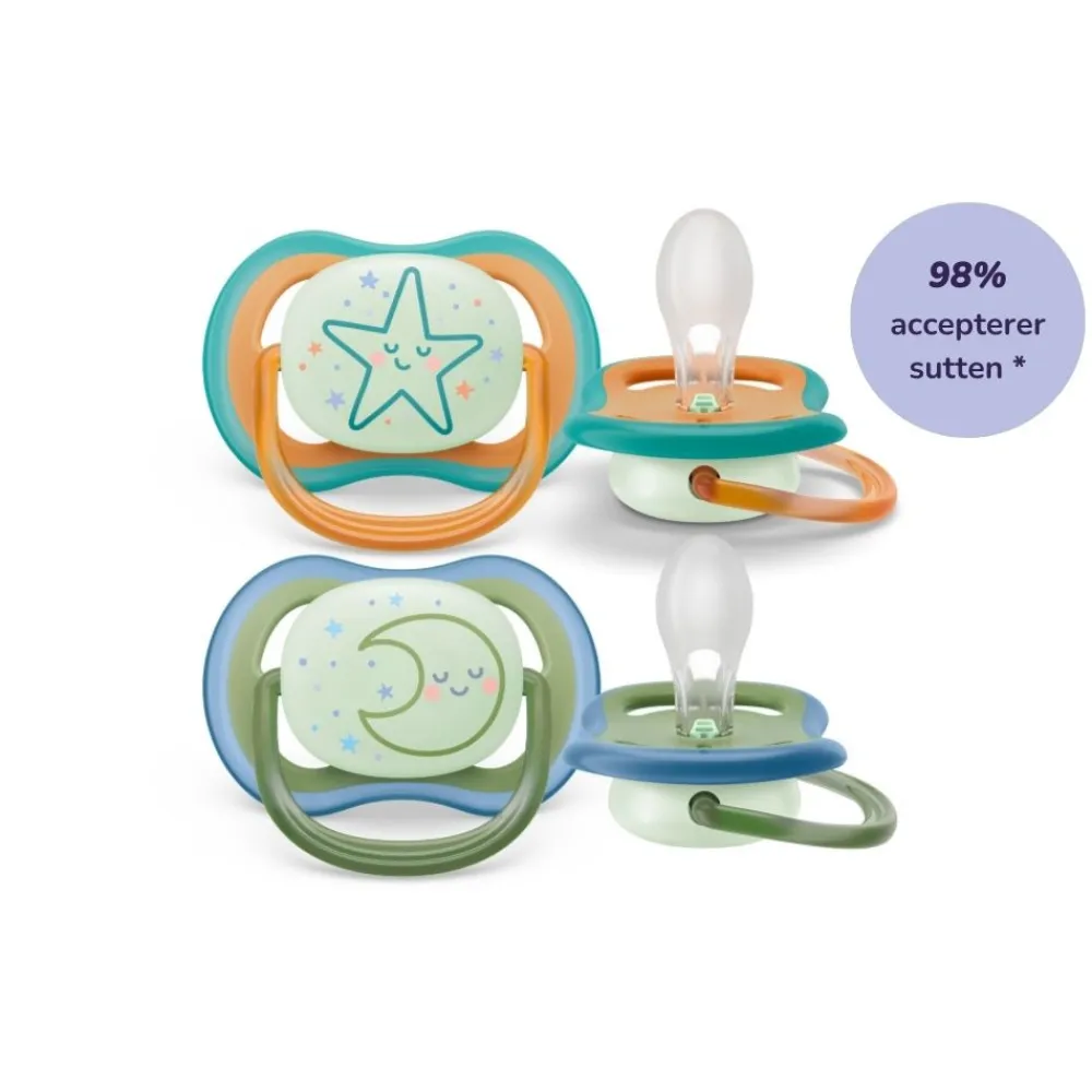 Philips Avent Sut, Ultra Air Nat 18 mdr+. 2-pk- Sutter