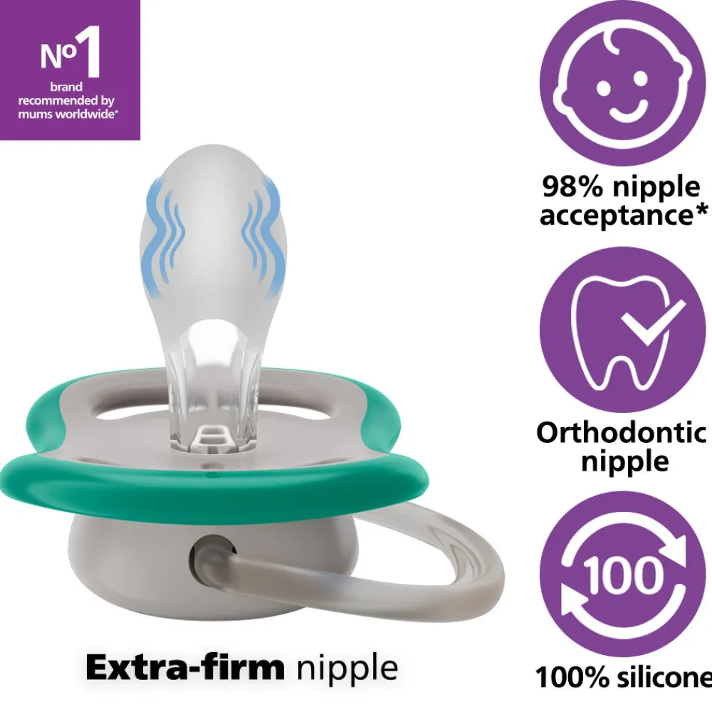 Philips Avent Sut, Ultra Air Nat 18 mdr+. 2-pk- Sutter