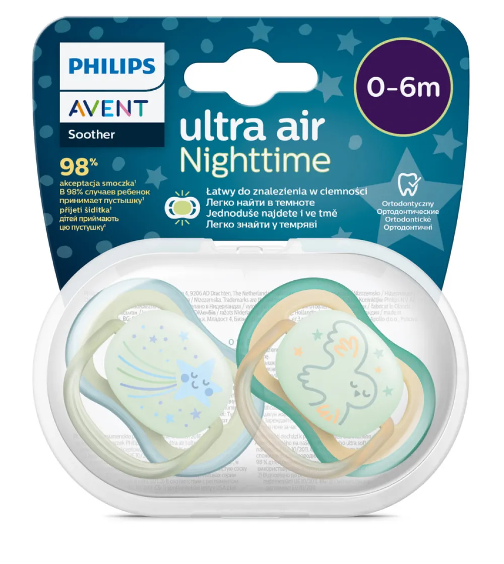 Philips Avent Sut, Ultra Air Nat 0-6 mdr. 2-pk- Sutter