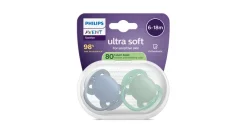 Philips Avent Sut Ultra soft, 6-18 m, grå/grøn- Sutter