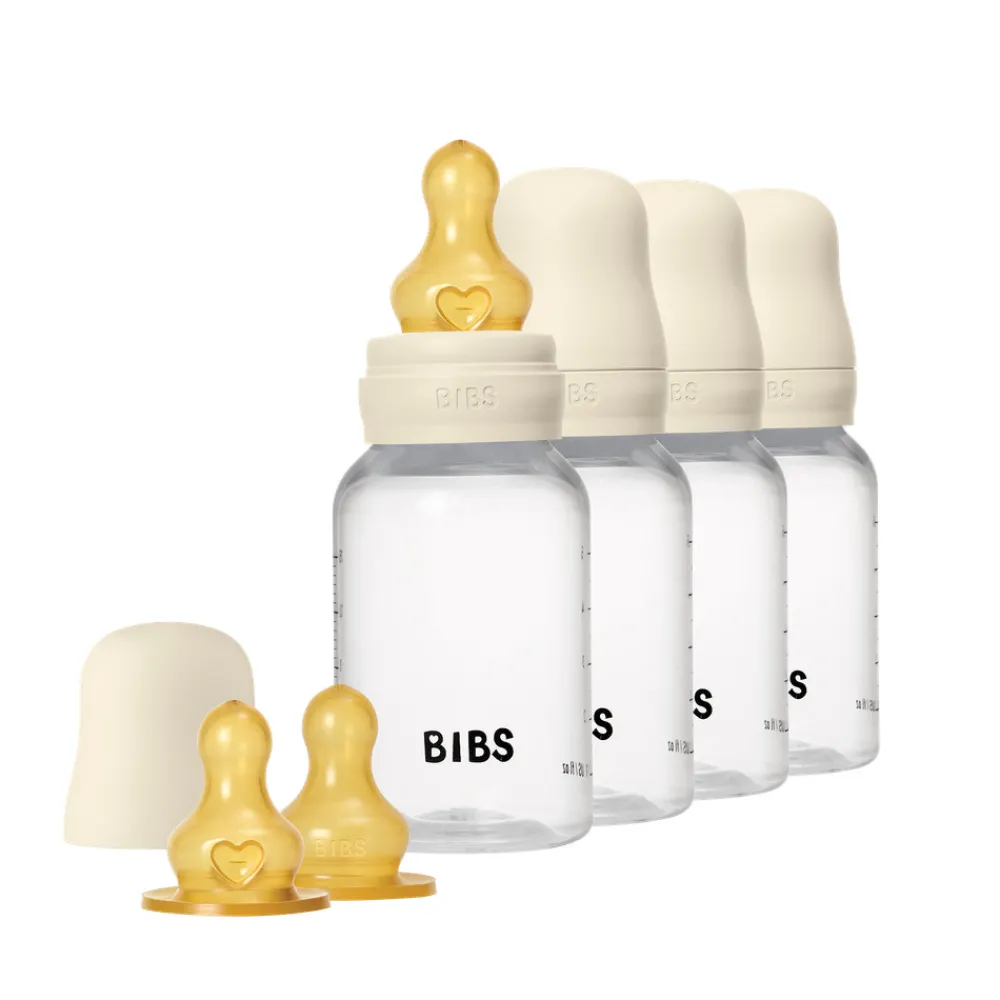 BIBS Sutteflaske Latex4pk 150 ml - Ivory- Sutteflasker