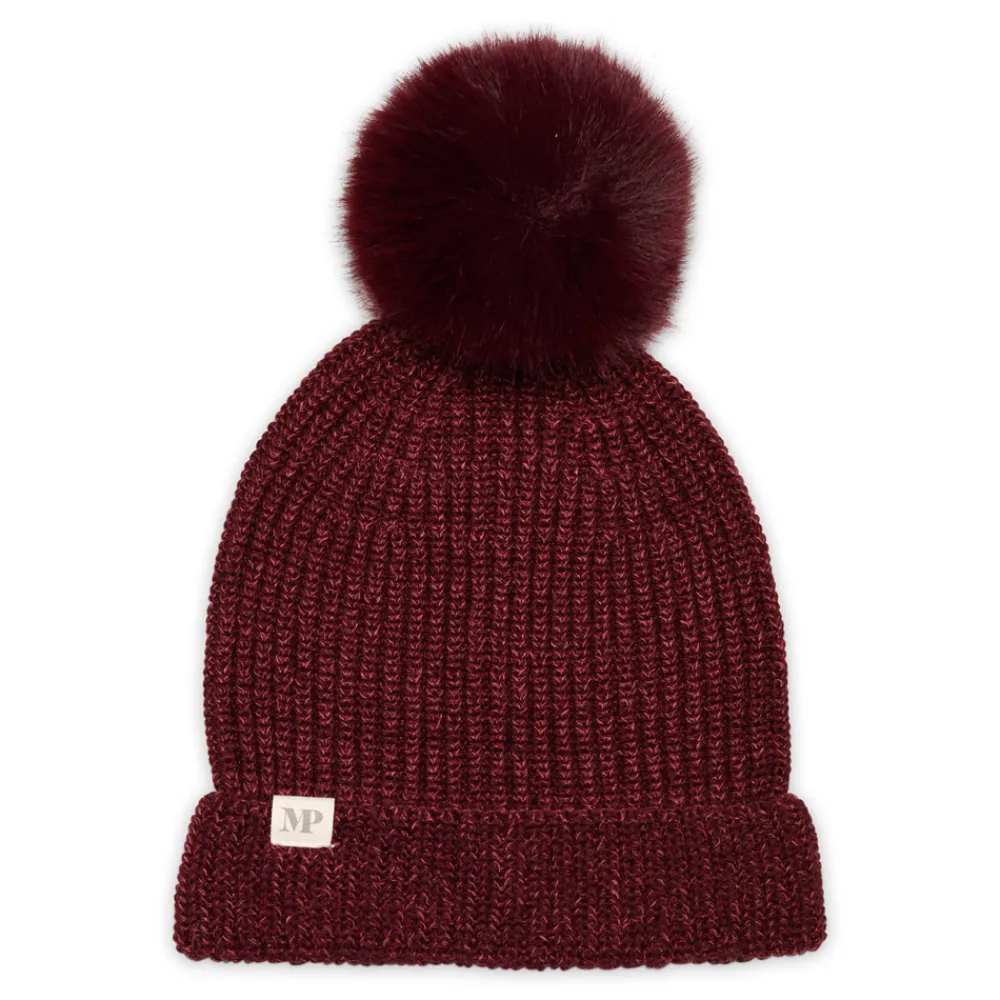 MP Denmark Svaneke Hue - Pompons - Wine Red- Elefanthuer & Huer