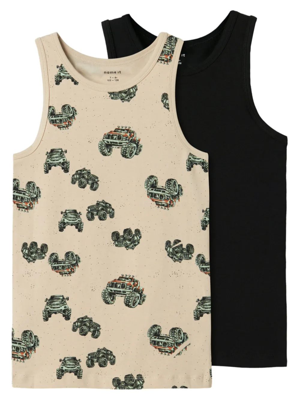 NAME IT Tank Top 2p Monster Truck - Peyote- Undertøj